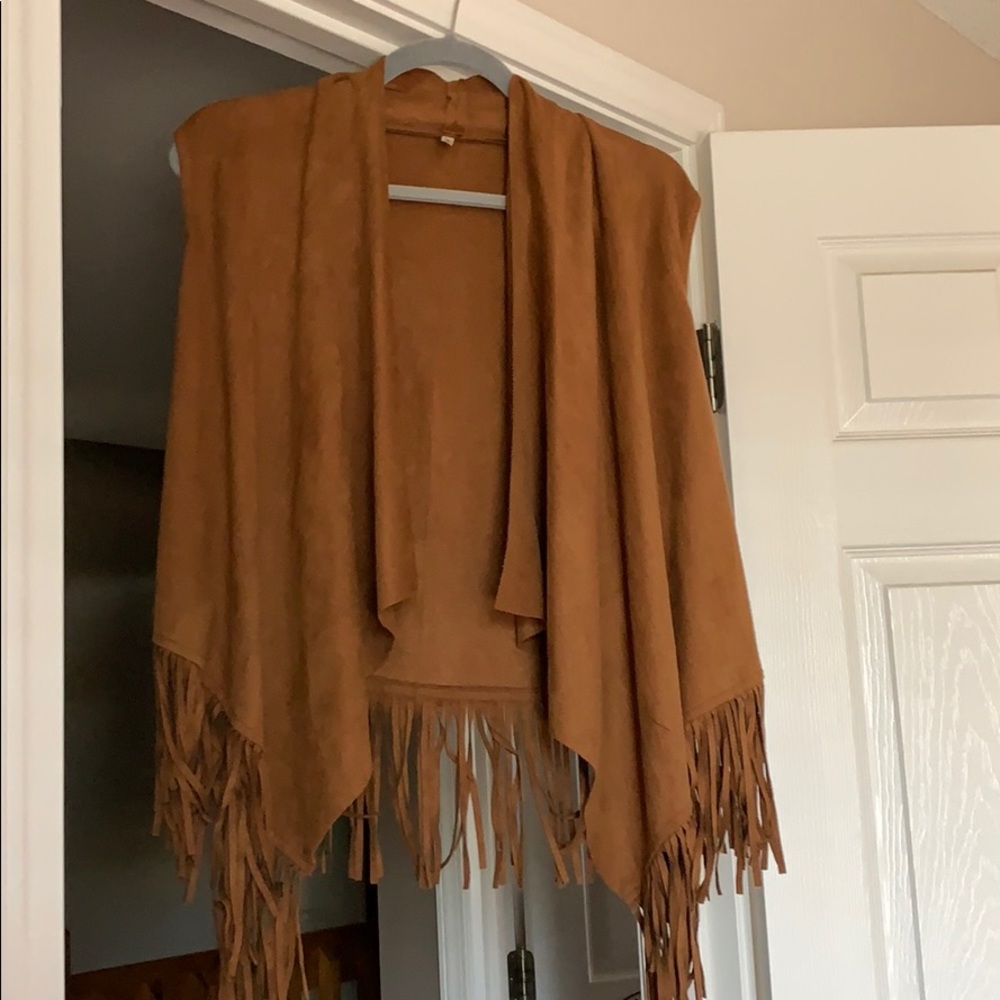 Fringe brown vest